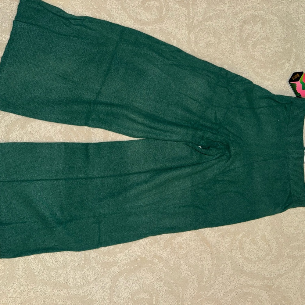 Kids Teal Wide-Leg Pants - Picture 3 of 6